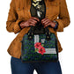 Sierra Leone Shoulder Handbag Red Hibiscus Floral Design