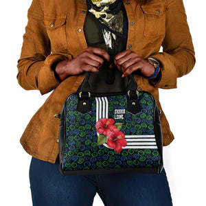 Sierra Leone Shoulder Handbag Red Hibiscus Floral Design