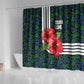 Sierra Leone Shower Curtain Red Hibiscus Floral Design