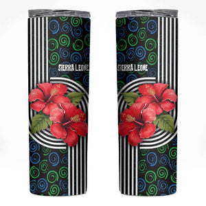 Sierra Leone Skinny Tumbler Red Hibiscus Floral Design