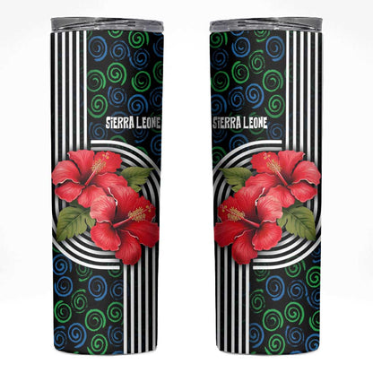 Sierra Leone Skinny Tumbler Red Hibiscus Floral Design