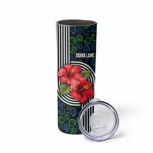 Sierra Leone Skinny Tumbler Red Hibiscus Floral Design