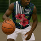 Sierra Leone Sleeveless Zip Hoodie Red Hibiscus Floral Design - African Pride