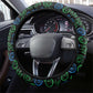 Sierra Leone Steering Wheel Cover Red Hibiscus Floral Design