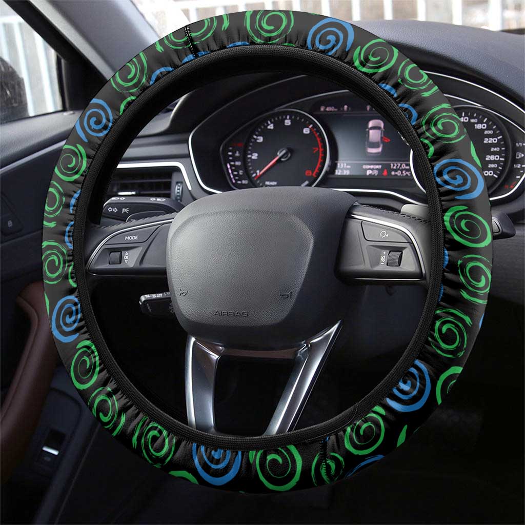 Sierra Leone Steering Wheel Cover Red Hibiscus Floral Design