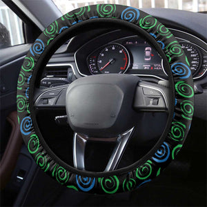 Sierra Leone Steering Wheel Cover Red Hibiscus Floral Design