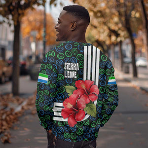 Sierra Leone Sweatshirt Red Hibiscus Floral Design