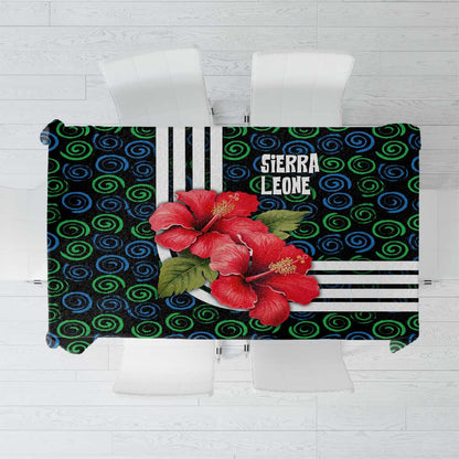 Sierra Leone Tablecloth Red Hibiscus Floral Design