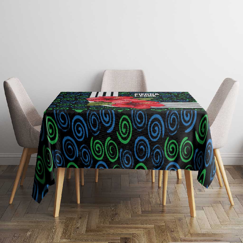 Sierra Leone Tablecloth Red Hibiscus Floral Design