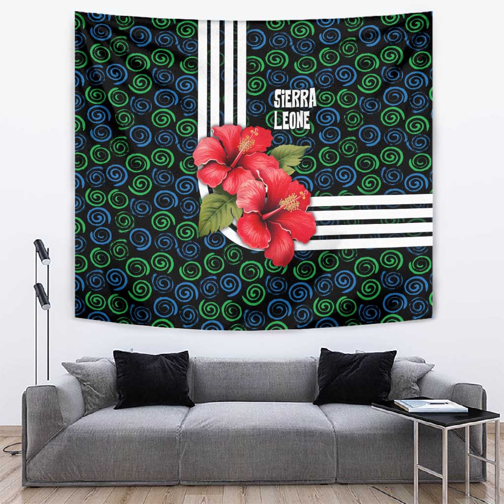 Sierra Leone Tapestry Red Hibiscus Floral Design