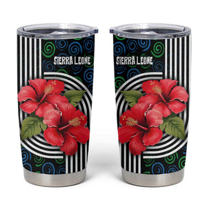 Sierra Leone Tumbler Cup Red Hibiscus Floral Design