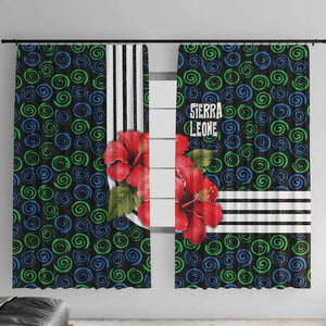 Sierra Leone Window Curtain Red Hibiscus Floral Design