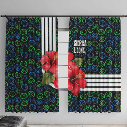 Sierra Leone Window Curtain Red Hibiscus Floral Design