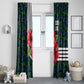 Sierra Leone Window Curtain Red Hibiscus Floral Design