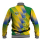Gabon Flag Baseball Jacket - National Coat of Arms and Vertical Design