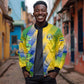 Gabon Flag Bomber Jacket - National Coat of Arms and Vertical Design
