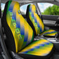 Gabon Flag Car Seat Cover - National Coat of Arms and Vertical Design