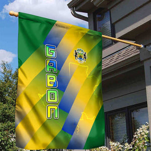 Gabon Flag Garden Flag - National Coat of Arms and Vertical Design