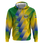 Gabon Flag Hoodie - National Coat of Arms and Vertical Design