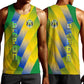 Gabon Flag Men Tank Top - National Coat of Arms and Vertical Design