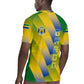 Gabon Flag Rugby Jersey - National Coat of Arms and Vertical Design