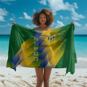 Gabon Flag Sarong - National Coat of Arms and Vertical Design