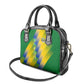 Gabon Flag Shoulder Handbag - National Coat of Arms and Vertical Design