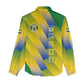 Gabon Flag Women Casual Shirt - National Coat of Arms and Vertical Design