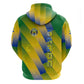 Gabon Flag Zip Hoodie - National Coat of Arms and Vertical Design