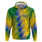 Gabon Flag Zip Hoodie - National Coat of Arms and Vertical Design