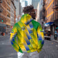 Gabon Flag Zip Hoodie - National Coat of Arms and Vertical Design