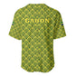 Gabon Tribal Pattern Baseball Jersey - National Flag Colors and Bold Text Design