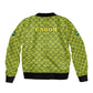 Gabon Tribal Pattern Bomber Jacket - National Flag Colors and Bold Text Design