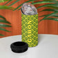 Gabon Tribal Pattern 4 in 1 Can Cooler Tumbler - National Flag Colors and Bold Text Design