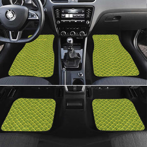 Gabon Tribal Pattern Car Mats - National Flag Colors and Bold Text Design