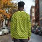 Gabon Tribal Pattern Long Sleeve Shirt - National Flag Colors and Bold Text Design