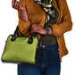 Gabon Tribal Pattern Shoulder Handbag - National Flag Colors and Bold Text Design