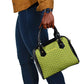 Gabon Tribal Pattern Shoulder Handbag - National Flag Colors and Bold Text Design