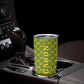 Gabon Tribal Pattern Tumbler Cup - National Flag Colors and Bold Text Design
