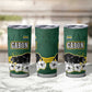 Gabon Tumbler Cup - Black Panther Graphic and Hibiscus Flower Design in National Colors