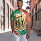 Gabon Baseball Jersey - National Coat of Arms and Tribal Pattern Map Design in Bold Colors