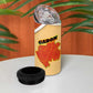 Gabon 4 in 1 Can Cooler Tumbler - National Coat of Arms and Tribal Pattern Map Design in Bold Colors