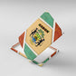 Gabon Canvas Wall Art - National Coat of Arms and Tribal Pattern Map Design in Bold Colors