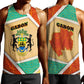 Gabon Men Tank Top - National Coat of Arms and Tribal Pattern Map Design in Bold Colors