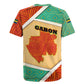 Gabon Rugby Jersey - National Coat of Arms and Tribal Pattern Map Design in Bold Colors