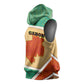 Gabon Sleeveless Hoodie - National Coat of Arms and Tribal Pattern Map Design in Bold Colors - African Pride