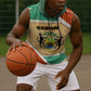 Gabon Sleeveless Hoodie - National Coat of Arms and Tribal Pattern Map Design in Bold Colors - African Pride