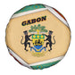 Gabon Spare Tire Cover - National Coat of Arms and Tribal Pattern Map Design in Bold Colors