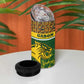 Gabon 4 in 1 Can Cooler Tumbler - Tribal Print and Fierce Panther Graphic in National Flag Colors