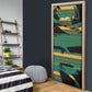 Rooting For Every HBCU Door Cover Pan African Kente Pattern - History And Knowledge Torch
